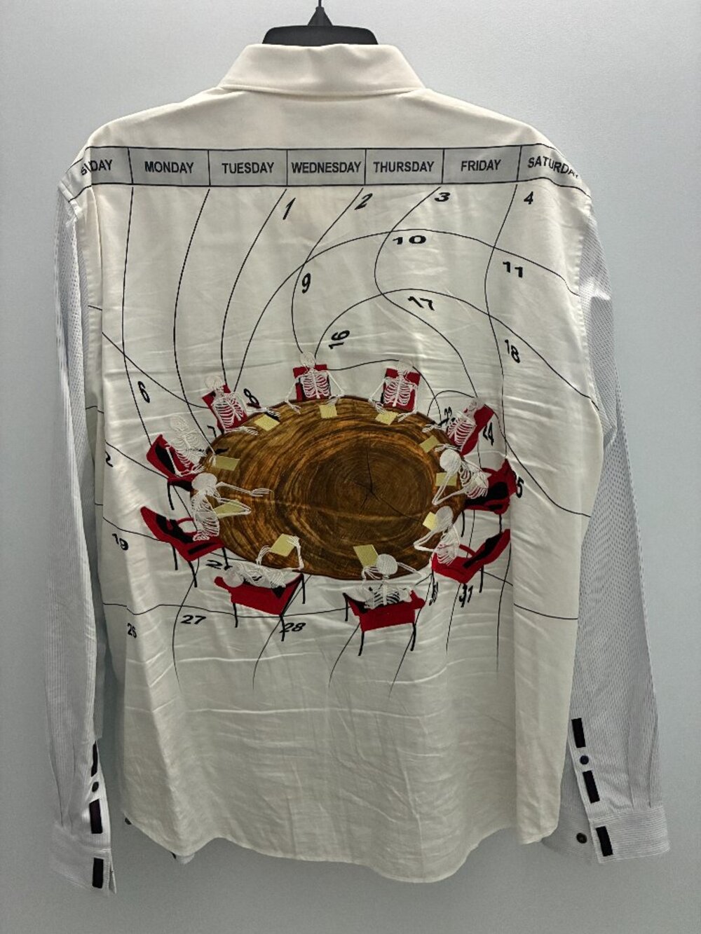 Robert Stock - Private Label SKELETON BOARD MEETING White Dress Shirt